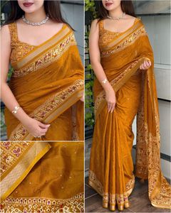 Nouveau coton Mul élégant avec fil et paillettes broderie Saree femme fabricant de mode de Surat au taux le plus bas - Product Image 3