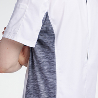 Veste de chef unisexe à manches courtes avec logo personnalisé 2025, confortable, de haute qualité, très vendue, uniformes de cuisine OEM ODM pour restaurants et bars