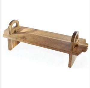 Bandeja y Plato de Servir Plegable de Madera de Acacia de Diseño Moderno con Soporte de Almacenamiento para Navidad, Marca White Royals - Product Image 6