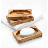 ArtisRaw Porte-savon en bois d'olivier fait main, finition naturelle, design contemporain, avec fentes de drainage, pour salle de bain et cuisine, qualité supérieure