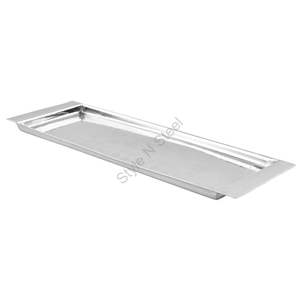 Stainless <b>Steel</b> Rectangular Serving Tray - Product Image 1