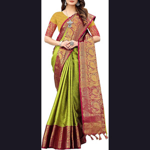 Saree en coton imprimé pour femme avec des motifs d'inspiration naturelle doux au toucher et chemisier inclus parfait pour un usage quotidien confortable - Product Image 5