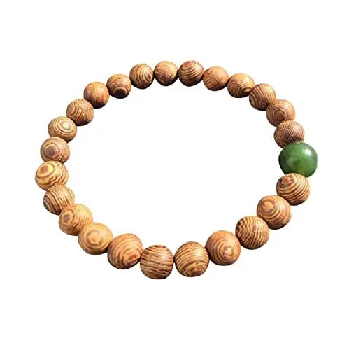 Bracelet perlé à la main de pierres précieuses rondes en bois de couleur marron le plus vendu pour les femmes et les filles utilisation quotidienne à vendre