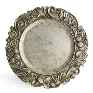 Plaques de chargement décorées, décorations rustiques rondes pour fête de mariage, plaques de chargement métalliques, centres de table - Product Image 3