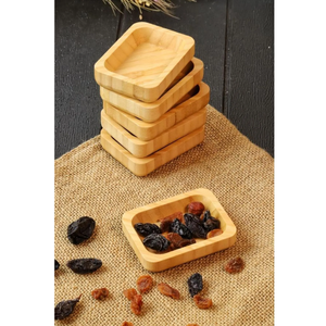 Ensemble de 6 mini-bols en bambou pour servir des collations, de la confiture et des friandises - Product Image 1