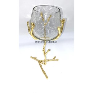 Verre clair de première qualité avec dessus de couleur grise Fournitures de vase à fleurs de créateur unique pour la décoration de table de maison et d'hôtel d'Inde - Product Image 3