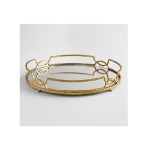 Bandeja de espejo antiguo de Metal indio de la mejor calidad para el hogar, hoteles y restaurantes, gran oferta, bandeja decorativa para servir - Product Image 4