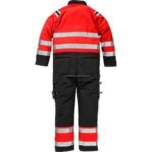 Traje de Rescate de Invierno Unisex de Algodón/Poliéster de Alta Resistencia, Alta Visibilidad, Ignífugo, Overol Nomex Impermeable, Reflectante, de Seguridad ANSI - Product Image 2