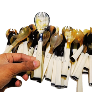 Juego de Cubiertos de Cuerno de Búfalo Pulido Ecológico Personalizado, Mango de Hueso, Utensilios de Servir Modernos y Elegantes, Precios Competitivos - Product Image 5