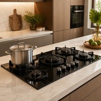 Kaca Pelindung Cipratan Range Hood yang Ramping - Kaca Tempered Hitam 4mm dengan Cetakan Sablon Sutra dan Potongan Khusus