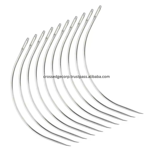 Outils professionnels pour extensions de cheveux, aiguilles à coudre pour cheveux, aiguilles de type C, aiguilles courbées et aiguilles courbées en C, revêtues de couleur argent - Product Image 4