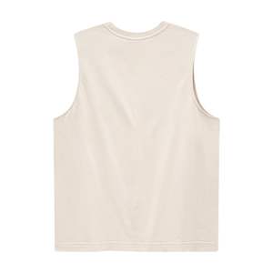 เสื้อกล้ามข้าวโอ๊ตแขนกุดสำหรับผู้ชาย, เสื้อกล้ามผ้าฝ้ายพิมพ์โลโก้เหมาะสำหรับใส่ไปยิมสวมใส่สบาย - Product Image 6