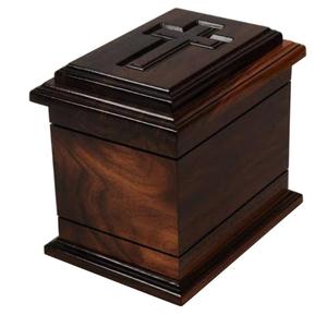 New Arrival Looking Two Tone Finishing Cremation for Human Body Ashes Adult Cremation for Ashes Urns <b>Wooden</b> Cremation Urns - Product Image 5