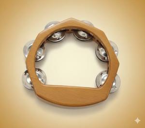 Pandereta de Mano SOLOBEAT, Tambor de Madera con Sonajas Metálicas, Elegante Producto para Amantes de la Música - Product Image 4