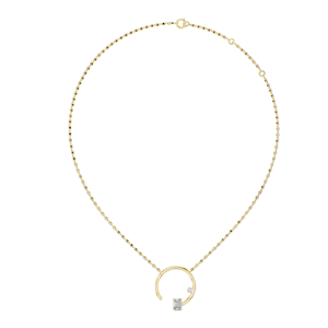 Collier pendentif en diamant taille émeraude créé en laboratoire de 0,98 carat, diamants VVS-VS EF CVD, or 18 carats, 14 carats rose, jaune, blanc - Product Image 6