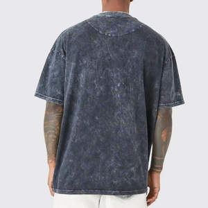 เสื้อยืดแขนสั้นทรงหลวมสำหรับผู้ชาย, เสื้อยืดใส่ได้ทั้งชายและหญิงเสื้อทรงกรดวินเทจเสื้อยืดเข้ารูปบ็อกซี่ - Product Image 4