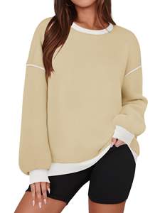 Multi Color Optional blend Blank Plain Pullover Drop Shoulder Embroidery Logo Crewneck Sweatshirt Yoga Gym figures respirant - Product Image 1