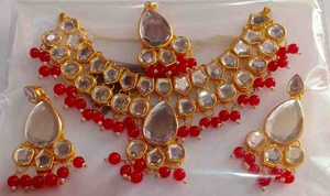 Ensemble de bijoux de mode élégant AD pour femmes Collier et boucles d'oreilles étincelants pour les mariages, les fêtes et les cadeaux d'Inde - Product Image 6