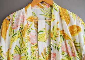 Chaqueta larga de manga larga con cinturón para mujer, chaqueta con estampado Floral hecho a mano, estilo bohemio y Hippie, venta al por mayor, precio bajo - Product Image 2