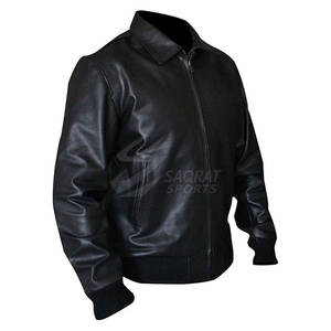 แจ็คเก็ตบอมเบอร์หนังผู้ชายแบบแห้งเร็วขายส่ง กันน้ำ สำหรับฤดูหนาว พร้อมโลโก้ด้านหน้า ตัวเลือกปรับแต่งได้ - Product Image 3