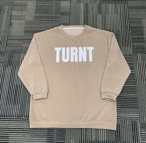 Embroidered <b>Plain</b> Women Heavyweight Thick 400 GSM Crew Neck Jumper Baggy Crewneck Oversized Corduroy Corded <b>Sweatshirt</b> - Product Image 5