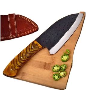Cuchillo de Cocina JEXMOO, Hecho a Mano, de Acero al Carbono, Multifuncional, con Mango de Madera y Funda de Cuero, Disponible para Uso en la Cocina, OEM - Product Image 1