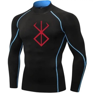 Nouvelle collection Premium Rash Guard 3D imprimé Slim Fit Jogging porter des manches longues de haute qualité personnalisé Gym entraînement hommes chemise - Product Image 5