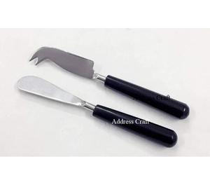 Juego de herramientas de cuchillo de queso personalizado brillante, esparcidor de elementos esenciales de cocina de fiesta de plata espacial de Navidad de acero inoxidable único - Product Image 1