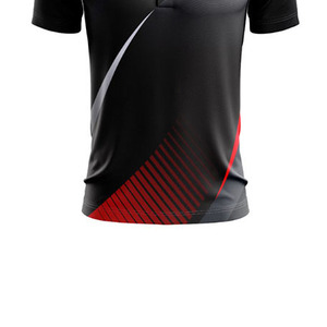 Maillot de sport unisexe imprimé en polyester 100% écologique, design personnalisé, manches courtes - Product Image 4