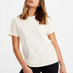 เสื้อยืดผ้าฝ้าย100% สำหรับผู้หญิง,เสื้อยืดไม่มีลายคุณภาพสูงเสื้อยืดขนาดใหญ่น้ำหนักเบาเสื้อยืดพิมพ์ลายแบบกำหนดเอง - Product Image 3