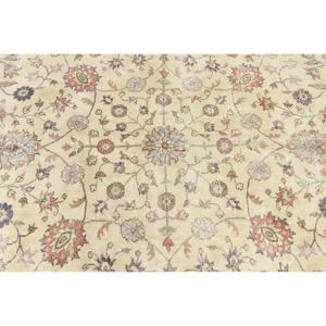 Alfombra tradicional de lana Beige 9,6X12,7 pies hecho a mano pasillo turco rectángulo Patchwork diseño para entrada sala de estar látex - Product Image 5