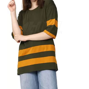 T-shirt en coton personnalisé pour femmes, décontracté, manches courtes, col rond, haut uni pour femmes - Product Image 4