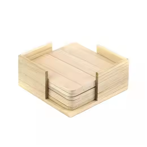 Artisan Walnut <b>Drink</b> <b>Coasters</b> Featuring Bold Wood Grain for Luxury Home Dining and Tabletop Decor by Tradebyd - Product Image 5