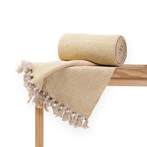 Manta de sofá de algodón de punto hecha a mano exclusiva, Material de lana de invierno suave con patrón de Festival tejido - Product Image 1