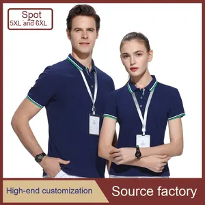 Uniforme de empresa de alta calidad 200gsm poliéster algodón hombres Polo camiseta personalizada hombres bordado Logo Polo camiseta para hombres - Product Image 3