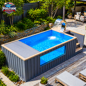 Wholesale Fiberglass Wood <b>Pools</b> Waterproofing Outdoor Spa Family Easy Install Endless Swimming <b>Pool</b> - Product Image 4