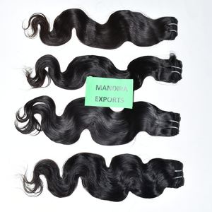 Raw al por mayor de La India 100% Bodywave Weaving Temple procesamiento químico ninguno trenzado extensiones de cabello humano sin procesar - Product Image 6