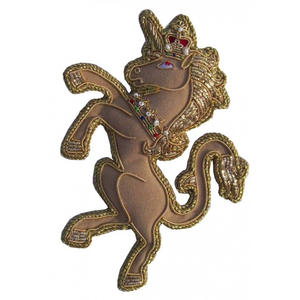 Pips de alambre de lingotes de oro de alta calidad, insignia de estrella bordada de encaje único británico, decoración alta para coser - Product Image 2