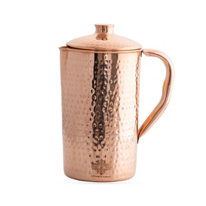 Indianartvilla Handmade Đồng <span class=keywords><strong>Jug</strong></span> <span class=keywords><strong>Pitcher</strong></span> búa thiết kế với nắp serveware/Lưu trữ cho home & nhà hàng - Product Image 1