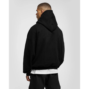 OEM de gran tamaño pesado de algodón recortado Sudadera con capucha de lujo Hip Hop Hoodie Drop Shoulder Boxy Fit Blank Mens Hoodie Custom Streetwear - Product Image 4