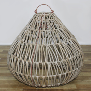 Handmade Rattan Wicker Pendant <b>Lampshade</b> by Artex Dong Thap for <b>Vintage</b> Ceiling Light in Bedroom Kitchen and Home - Product Image 3