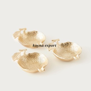 Juego de 3 tazones de lujo de aluminio con diseño de piña, pulidos, ecológicos, para nueces y dátiles, de Royal Wholesale Handicraft - Product Image 2