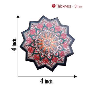 Sous-verre en bois imprimé style bohème, écologique, fait main, haute qualité, design personnalisé, léger pour les maisons modernes - Product Image 2