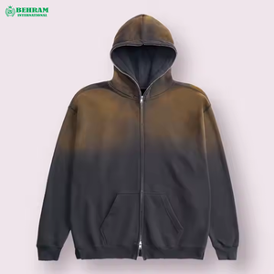 Full Face Zip Hoodie Custom Men High Quality Unisex Wholesale Sweatshirts Fleece/French Terry Hoodies & Sweatshirts - Product Image 2