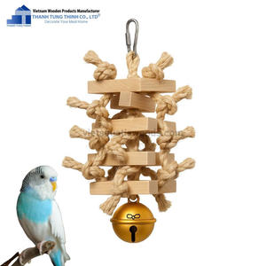 Juguete apilador de madera para mascotas de alta calidad, el mejor juguete de loro natural para pájaros hecho en Vietnam - Product Image 2