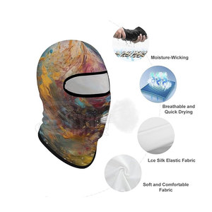 Pasamontañas de lana ligera Unisex, cubierta de esquí de cara completa con logotipo personalizado, sublimación cómoda hecha en Pakistán - Product Image 4