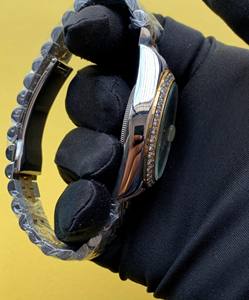 Modern Style Stainless Steel Gold Tone Diamond Dial Japanese Mechanical Automatic Movement Analog Wrist <b>Watch</b> At Wholesale Price - Product Image 2