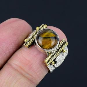 Anillo clásico de joyería para mujer, joyería de estilo bohemio de Plata de Ley 925, piedra preciosa de ojo de Tigre, anillo hecho a mano, regalo para esposa - Product Image 3
