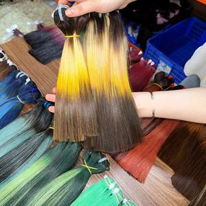 Venta al por mayor paquetes de cabello virgen vietnamita crudo con conjunto frontal de encaje pelucas de hueso recto productos de cabello humano suave y suave - Product Image 1