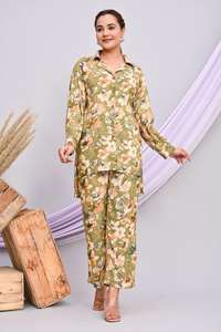 Ensemble coordonné en tissu rayonne confortable pour vêtements décontractés, doux et extensible, pour un usage quotidien et au bureau, prix de gros, livraison mondiale - Product Image 5